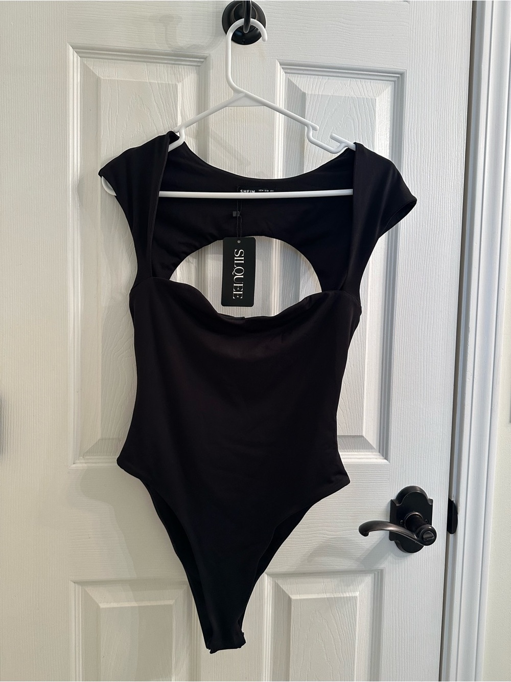 NWT Black Square Neck Bodysuit